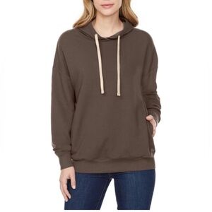 Buffalo David Bitton Women’s Fleece Relaxed Fit Moccachino Hoodie Size M NWT